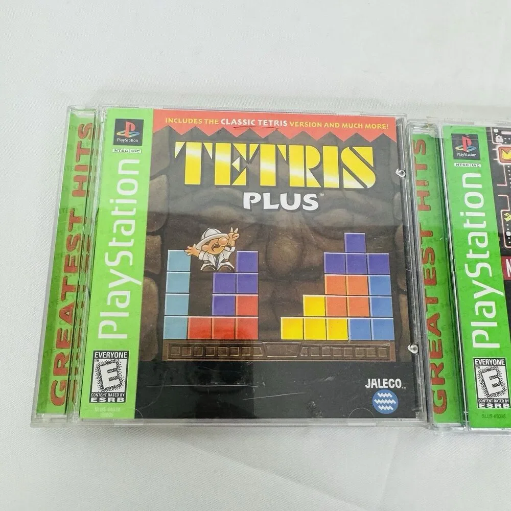 Namco Museum Vol. 3 & Tetris Plus‎ Lot [Greatest Hits] PS1 CIB PlayStation One